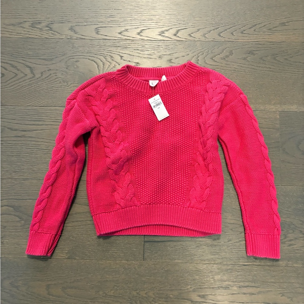 Gap pink girls cable knit sweater sz 10 NWT ret $69